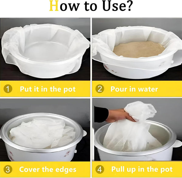 2Pcs Rice Net, 45 X 39 Inch Sushi Rice Cooking Net,Non-Stick Rice Cooker Napkin,Reusable Home or Commercial Rice Net,Fine Mesh Steam Cloth4