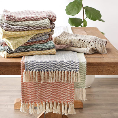 Woven Basic Tabletop Collection, Chevron Table Runner, 15X72, Marigold6