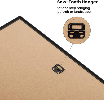 12X16 Poster Frame, Easy Slide-In Assembly, Black, 3 Pack8