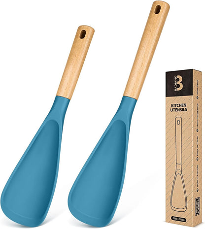 Multifunction Cooking Spoons for Nonstick Cookware,11.4"&13.4",Turq1