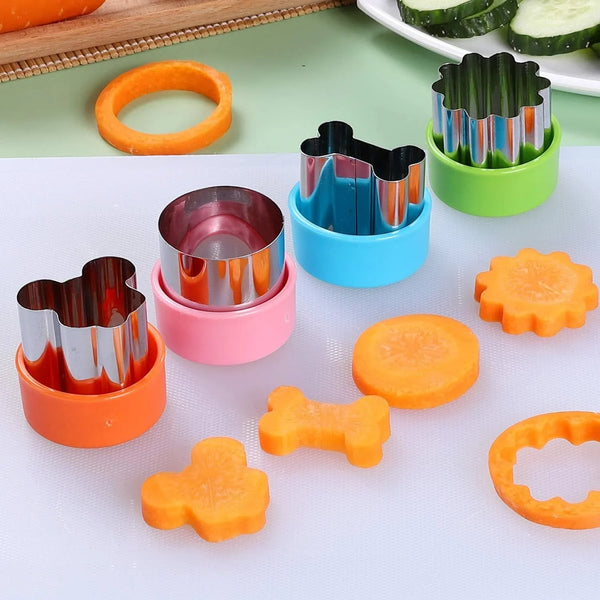 24 Pcs Cookie Cutters Fruit Cutter Set Vegetable Stamps Mold5