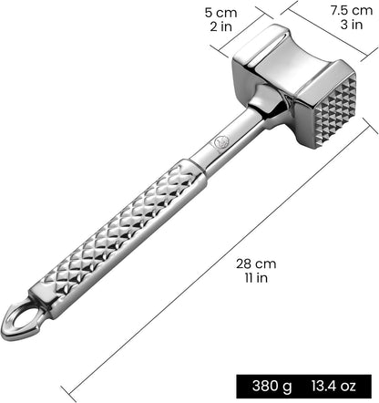Classic Meat Tenderizer Tool, Non-Slip Grip Lifetime Replace | Dual-Sided Heavy-Duty Design for Effortless Tenderizing of Steak,Chicken and Poultry , Dishwasher Safe, Lifetime Replacement7
