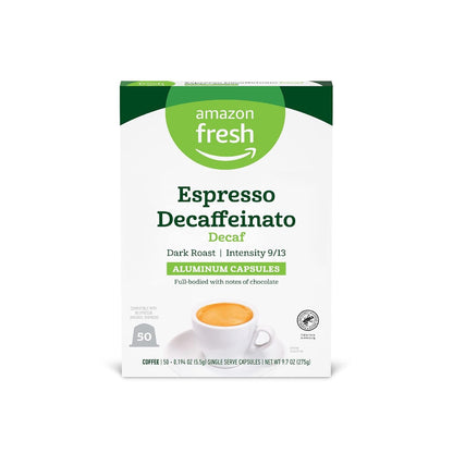 Espresso Decaffeinato Dark Roast Aluminum Capsules, Compatible with Nespresso Original Brewers, Intensity 9/13, 50 Count (5 Packs of 10)1