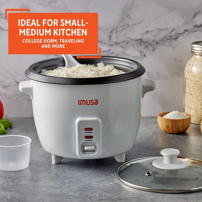 3 Cup Electric Ceramic Rice Cooker, White | for Rice Quinoa Oatmeal Stew, Compact for Dorms Rvs Small Kitchens7