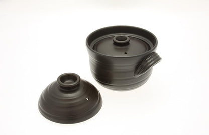Kotobuki 190-803 Earthenware 1.5 Cup Uncooked Resulting in 4 Cup Cooked Rice Cooker, Matte Black3