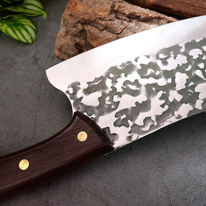 Meat Cleaver,Cleaver Knife 8 Inch ABS Handle Butcher Knife Sharp Professional Chef Knife Cleaver Handmade Forged Steel Kitchen Knives Utility Cooking Tools, LAMAJIGA58445