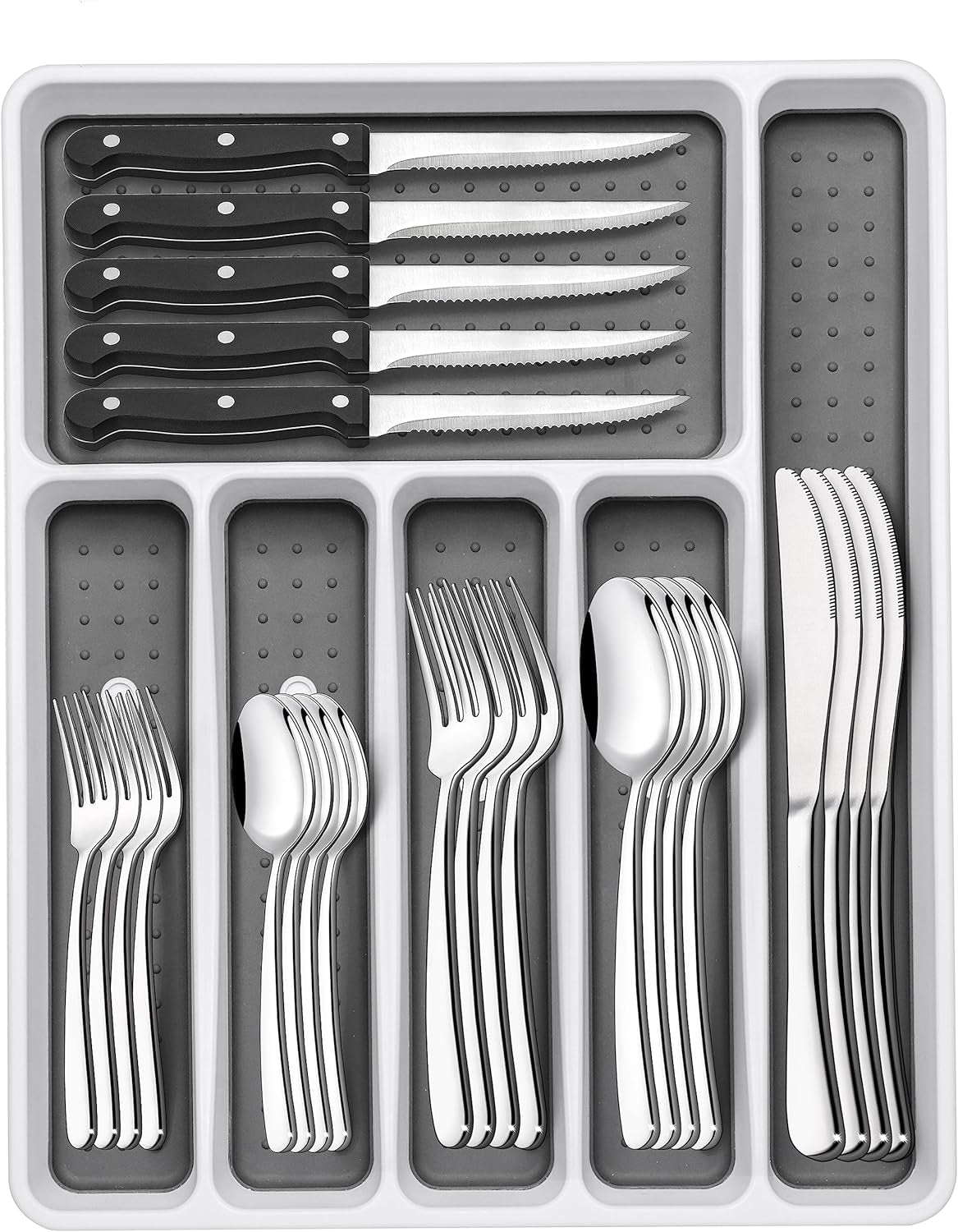 49-piece-silverware-set-with-organizer-heavy-duty-stainless-steel-flatware-set-for-8-cutlery-utensil-sets-with-steak-knives-rust-proof-mirror-polished-dishwasher-safe-heavy-duty