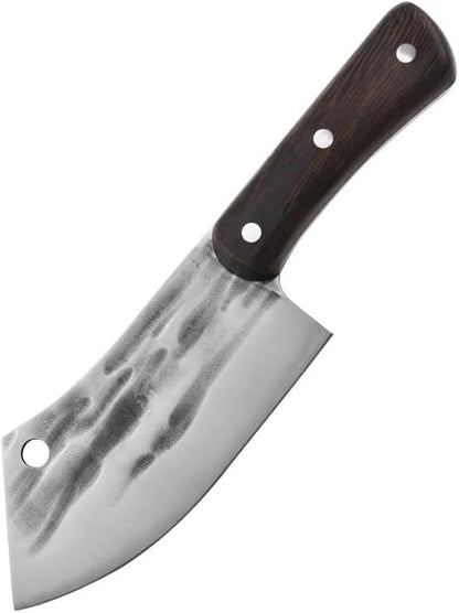 Meat Cleaver,Cleaver Knife 5.5Inch Cleaver Knife Handmade Forged Stainless Steel Meat Fish Fruit Vegetables Slicing Kitchen Chef Knife Butcher Hunting Knife, LAMAJIGA58441