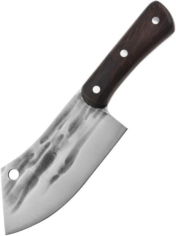 Meat Cleaver,Cleaver Knife 5.5Inch Cleaver Knife Handmade Forged Stainless Steel Meat Fish Fruit Vegetables Slicing Kitchen Chef Knife Butcher Hunting Knife, LAMAJIGA58441