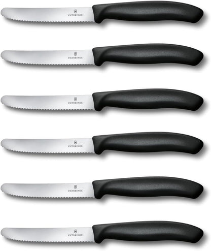 Victorinox Swiss Classic Tomato and Table Knife Set Serrated Blade, Black1