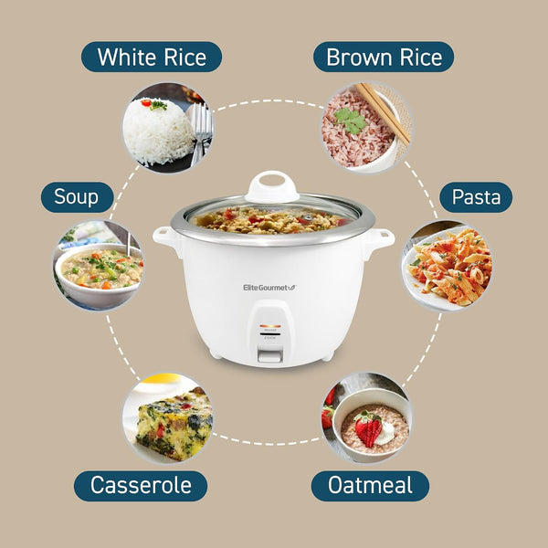 ERC-2020 Rice Cooker, Stainless Steel, White, 20 Cups Cooked | Keep Warm - 10 Cups Uncooked - Also Makes Soups, Stews, Grains and Cereals for Family-Size Cooking5