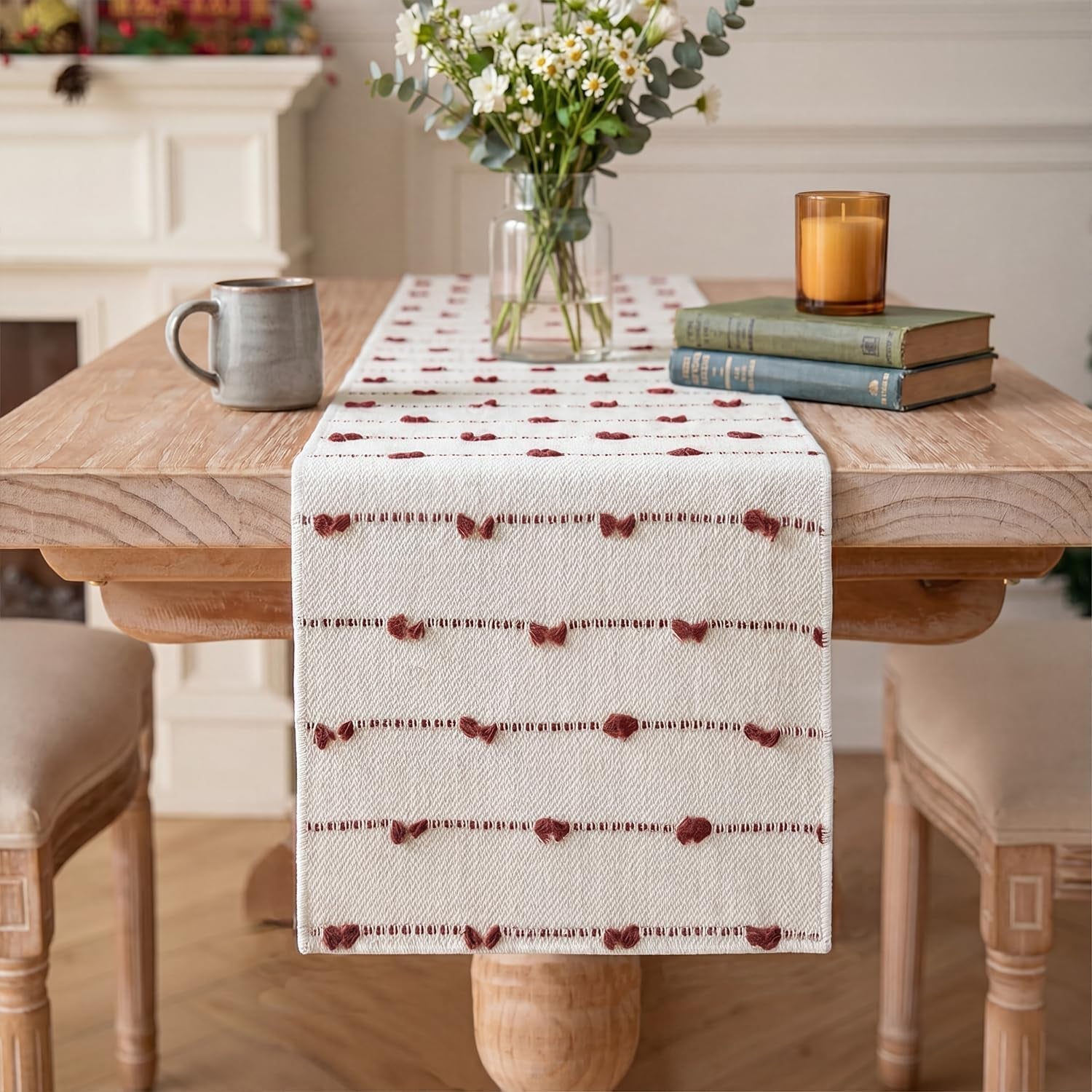 caramel-boho-farmhouse-cotton-woven-table-runner-seasonal-fall-kitchen-dining-table-decoration-for-home-party-decor-12x90-inch