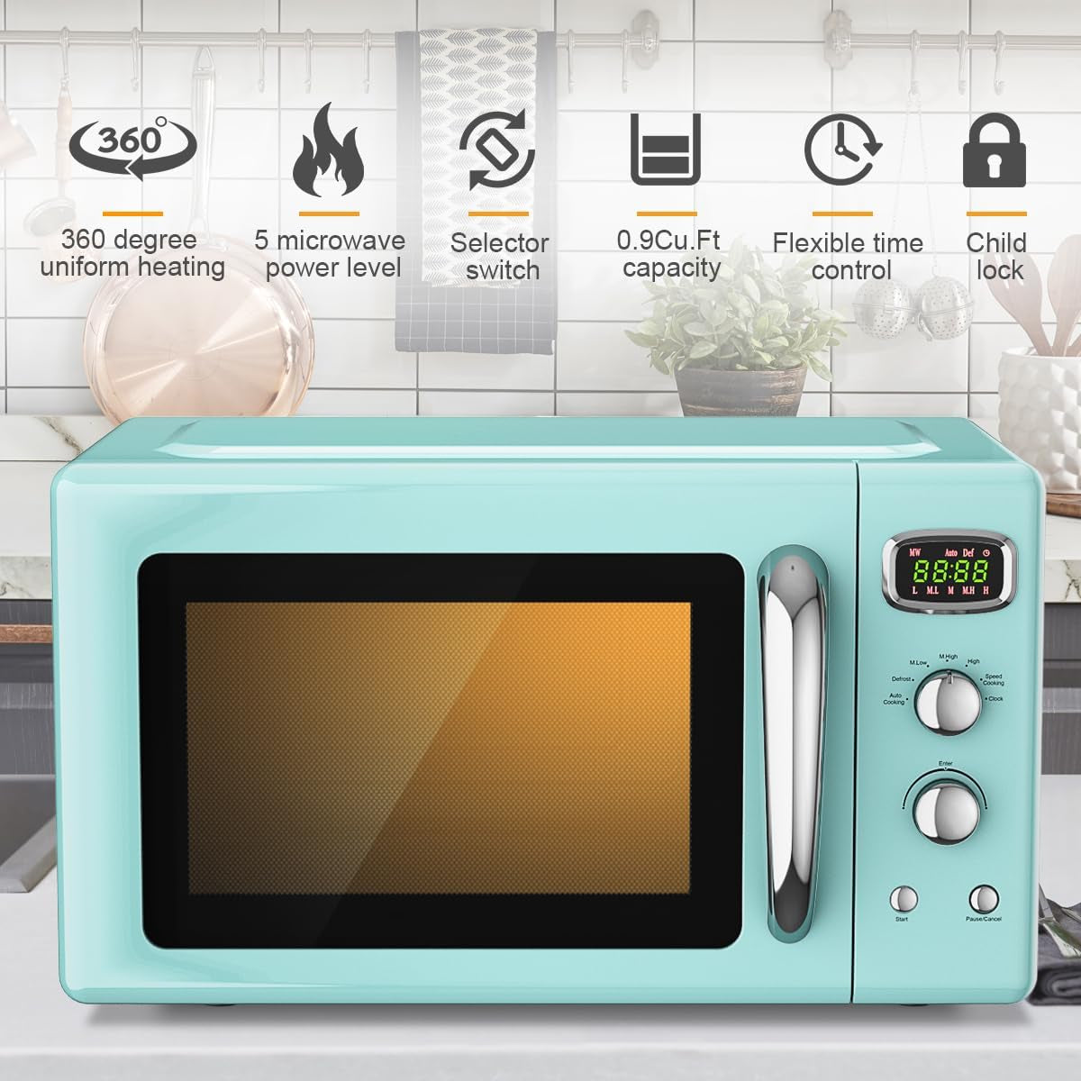 retro-microwave-0-9cu-ft-900w-countertop-microwave-oven-w-5-power-level-defrost-auto-cooking-led-display-pull-handle-easy-clean-stainless-steel-interior-child-lock-etl-certification-5-power-level-defrost-auto-cooking-led-display-easy-clean-stainless-steel-interior-child-lock-etl-certification