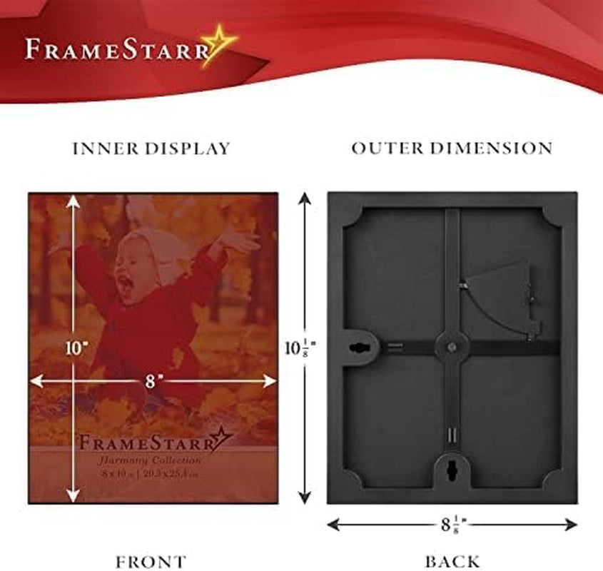 8x10-picture-frames-black-6-pack-modern-style-harmony-collection