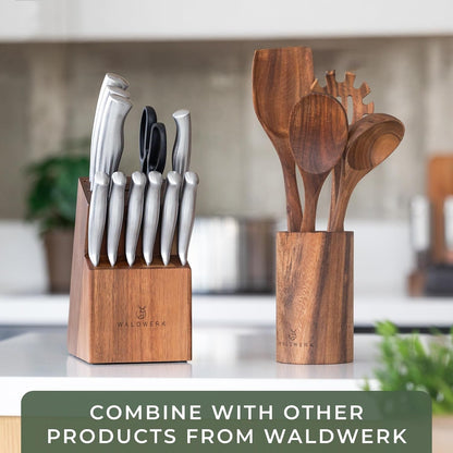 Wooden Spoons for Cooking – 9-Piece Kitchen Utensils Set with Spatula, Tongs, Whisk, Wooden Spoons & Pasta Server – Wooden Utensil Set – Utensil Sets - Cooking Utensils - Non Toxic6