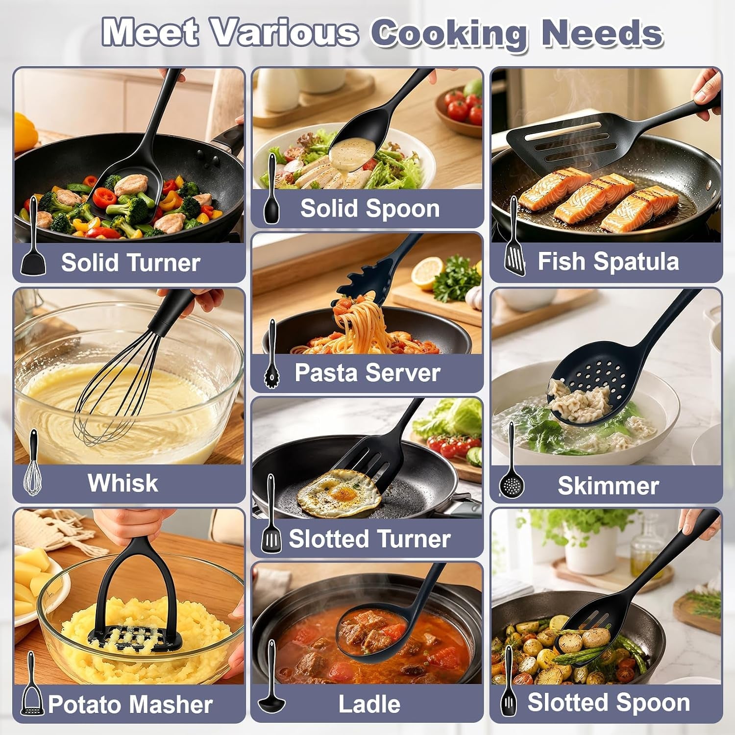 thickened-silicone-cooking-utensils-set-10pcs-nonstick-kitchen-utensil-set-with-solid-handle-heat-resistant-silicone-spatula-set-for-cooking-bpa-free-utensils-set-with-potato-masherblack