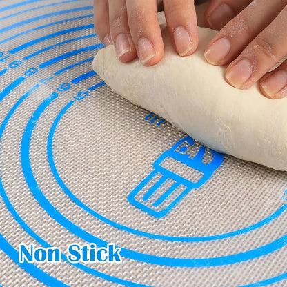 Nonstick Silicone Pastry Mat Extra Large with Measurements Dough Baking Mat | 28'' X 20'' Silicone Baking Mat Counter Dough Rolling Fondant/Pie Crust Sourdough Bread Supplies by  Blue5