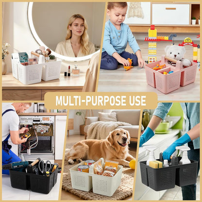 Portable Shower Caddy Basket Plastic Caddy Organizer Small White6
