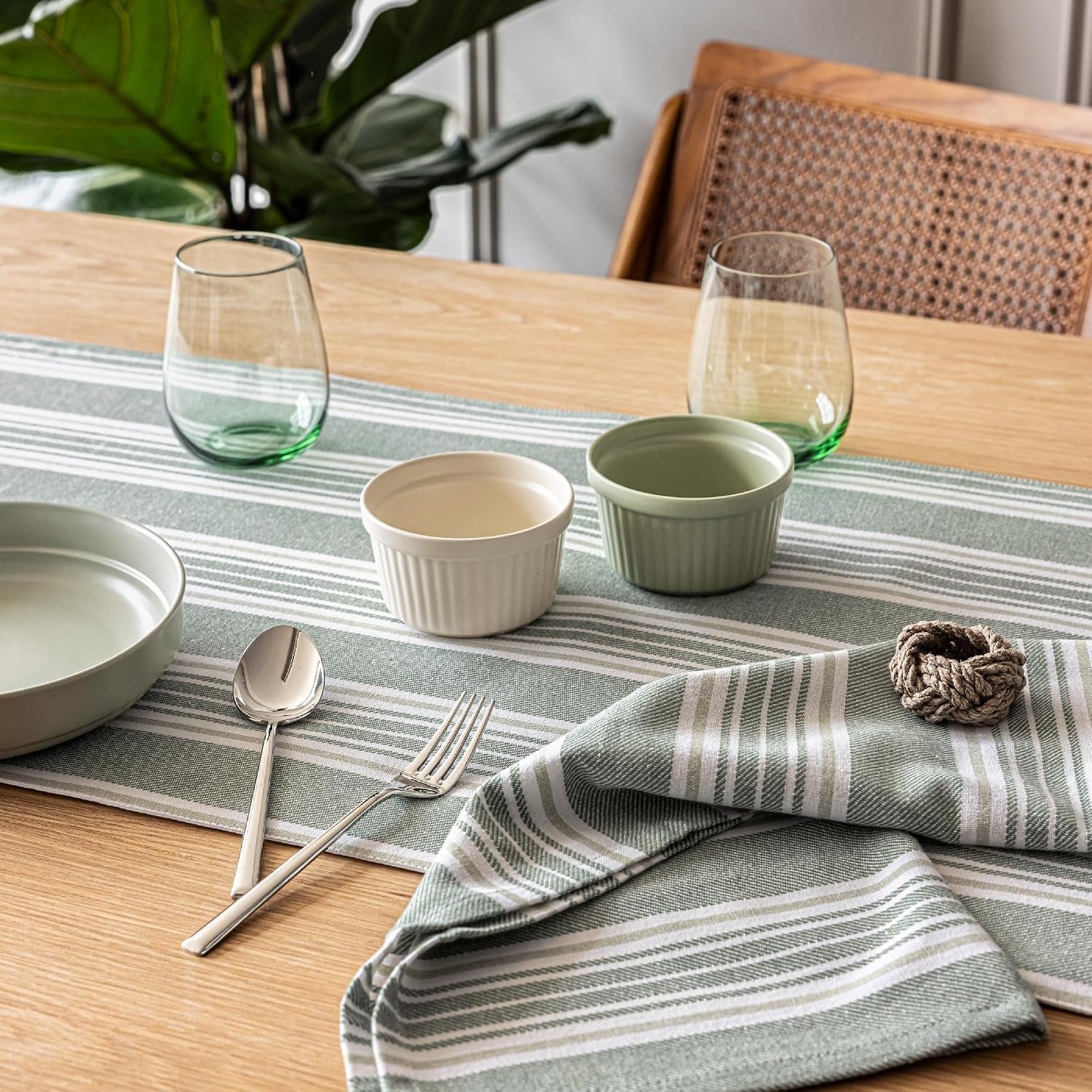 over-back-18x90-woven-striped-table-runner-washable-table-runners-for-a-custom-home-decor-tablescape-coffee-table-dinner-table-living-room-green