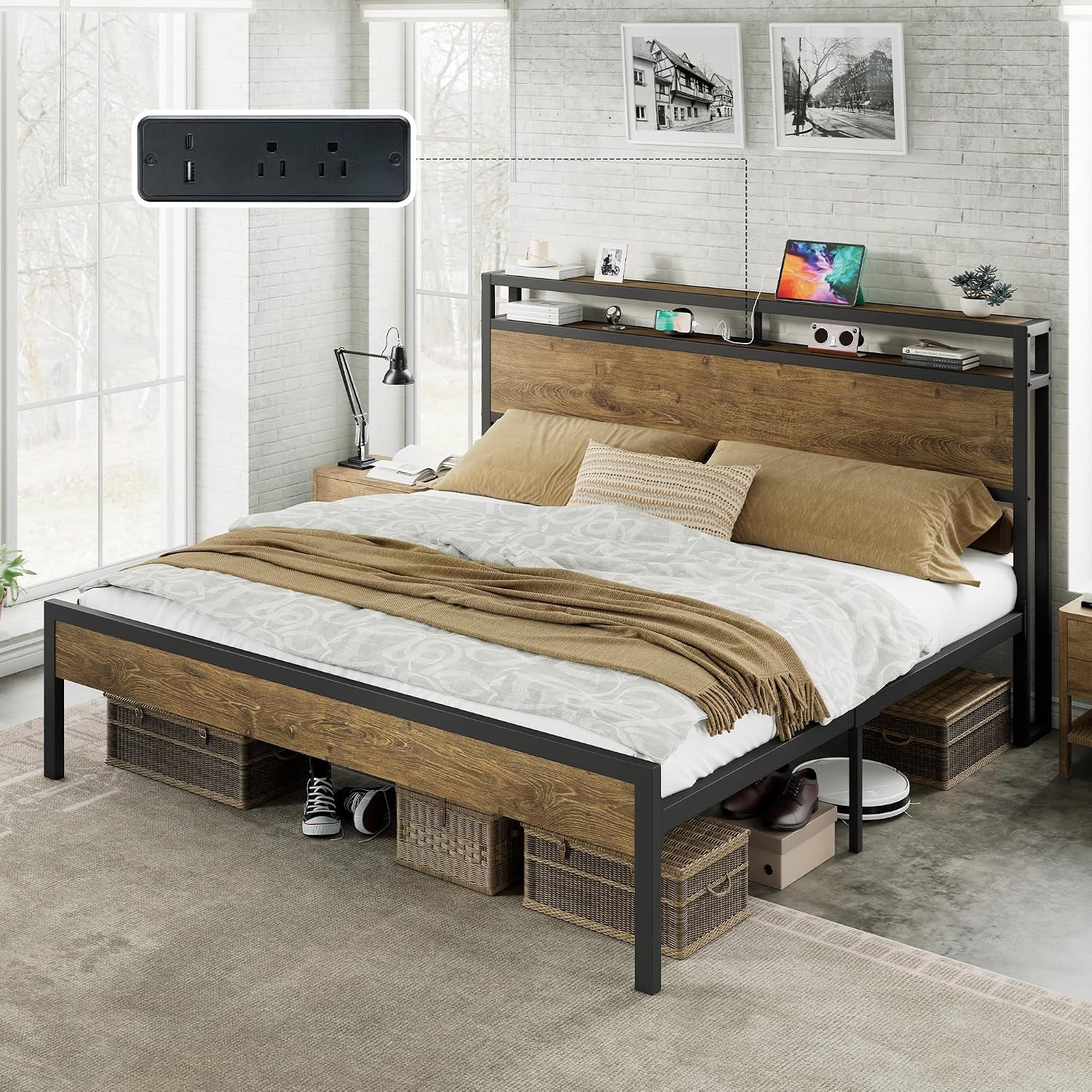 king-size-platform-bed-frame-with-charging-station