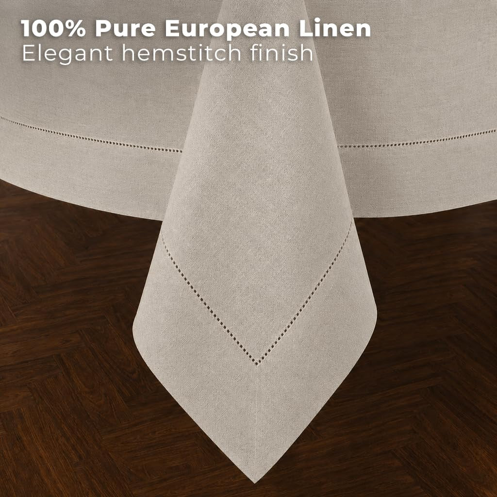 signature-linen™-by-dmoksha-light-natural-tablecloth-rectangle-tablecloth-60-x-90-inch-100-pure-linen-hemstitch-machine-washable-table-cloth-for-dining-fall-weddings-outdoor-hosting