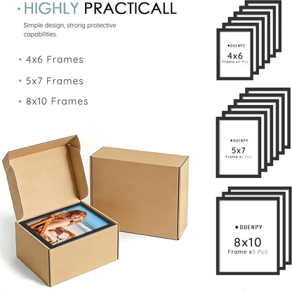 15 Pack Mixed Size Gallery Collage Frame Black3