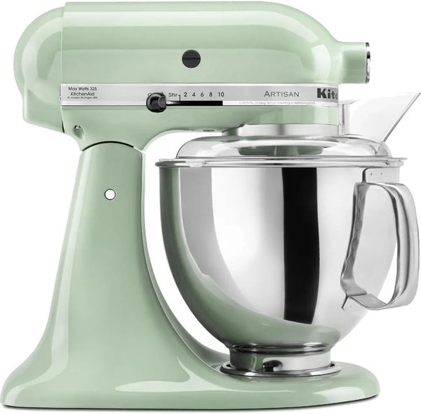 Kitchenaid Artisan Series 5 Quart Tilt Head Stand Mixer with Pouring Shield KSM150PS, Pistachio Bundle with Deco Essentials Exclusive CPS 1 Year Extended Protection Pack2