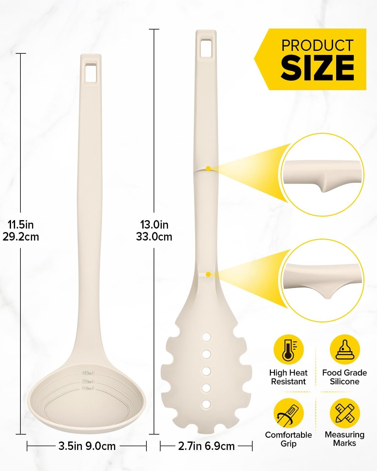 silicone-pasta-fork-and-soup-ladle-set-heat-resistant-non-stick-kitchen-utensils-with-back-hooks-suitable-for-cooking-stirring-serving-spaghetti-soup-saucekhaki