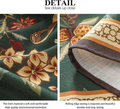 Designer Linen Green Square Small Tablecloth,55"X55"-Mitchell6