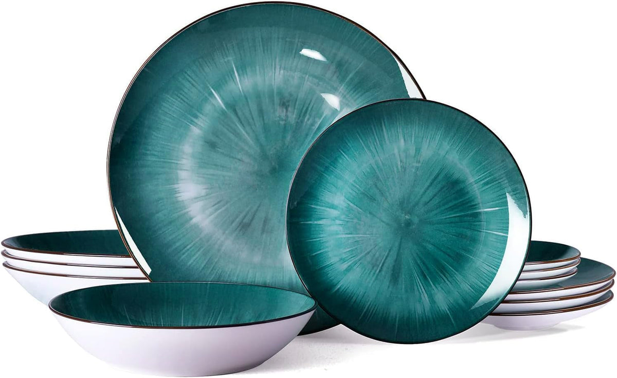 12-piece-round-kitchen-dinnerware-sets-plates-and-bowls-sets-dishes-plates-bowls-dish-set-plates-and-bowls-service-for-4-chip-resistant-porcelain-starburst-turquoise-green