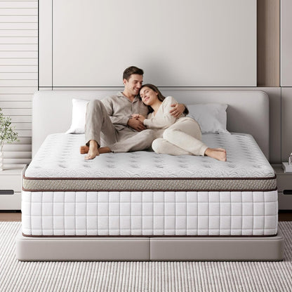 Full Mattress,14 Inch Hybrid Full Size Mattresses in a Box,Memory Foam & Pocket Spring,Medium Firm for Pressure Relief,Motion Isolation,Fiberglass Free,Certipur-Us,75" Lx 54" W2