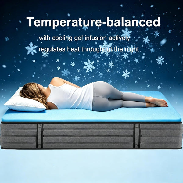 Medium Firm Hybrid Mattress - 14 Inch Queen Size Mattress3