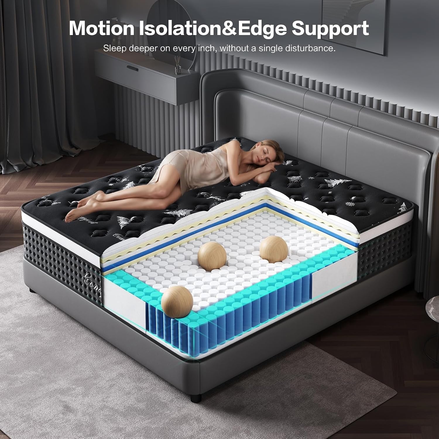 queen-mattress-12-inch-cooling-hybrid-bed-in-a-box-7-zones-individual-pocket-spring-mattress-queen-for-back-pain-relief-motion-isolation-fiberglass-free-certipur-us-365-night-trial