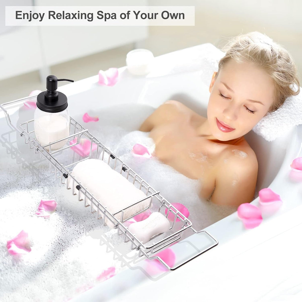 stainless-steel-shower-caddy-tray-with-removable-book-holder-silver