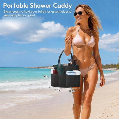 Mesh Shower Caddy Portable for College Dorm Room Essentials,With 9 Pockets, Quick Dry Tote Bag Large Capacity for Bathroom,Beach, Swimming, Gym, Camping,Travel Essentials, 1 Pack2