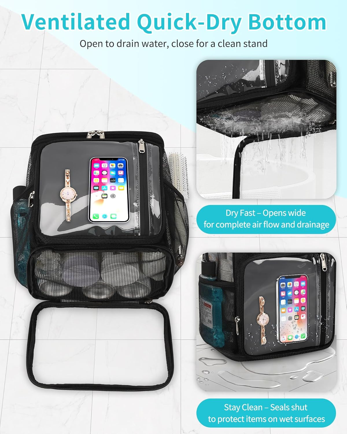 hanging-shower-caddy-portable-bag-quick-dry-shower-tote-for-dorm-college-essentials-water-resistant-travel-toiletry-bag-with-separate-compartment-multiple-pockets-black-m