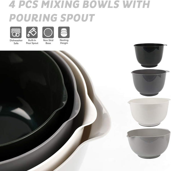 Classic Mixing Bowl Set of 4, BPA Free Plastic6
