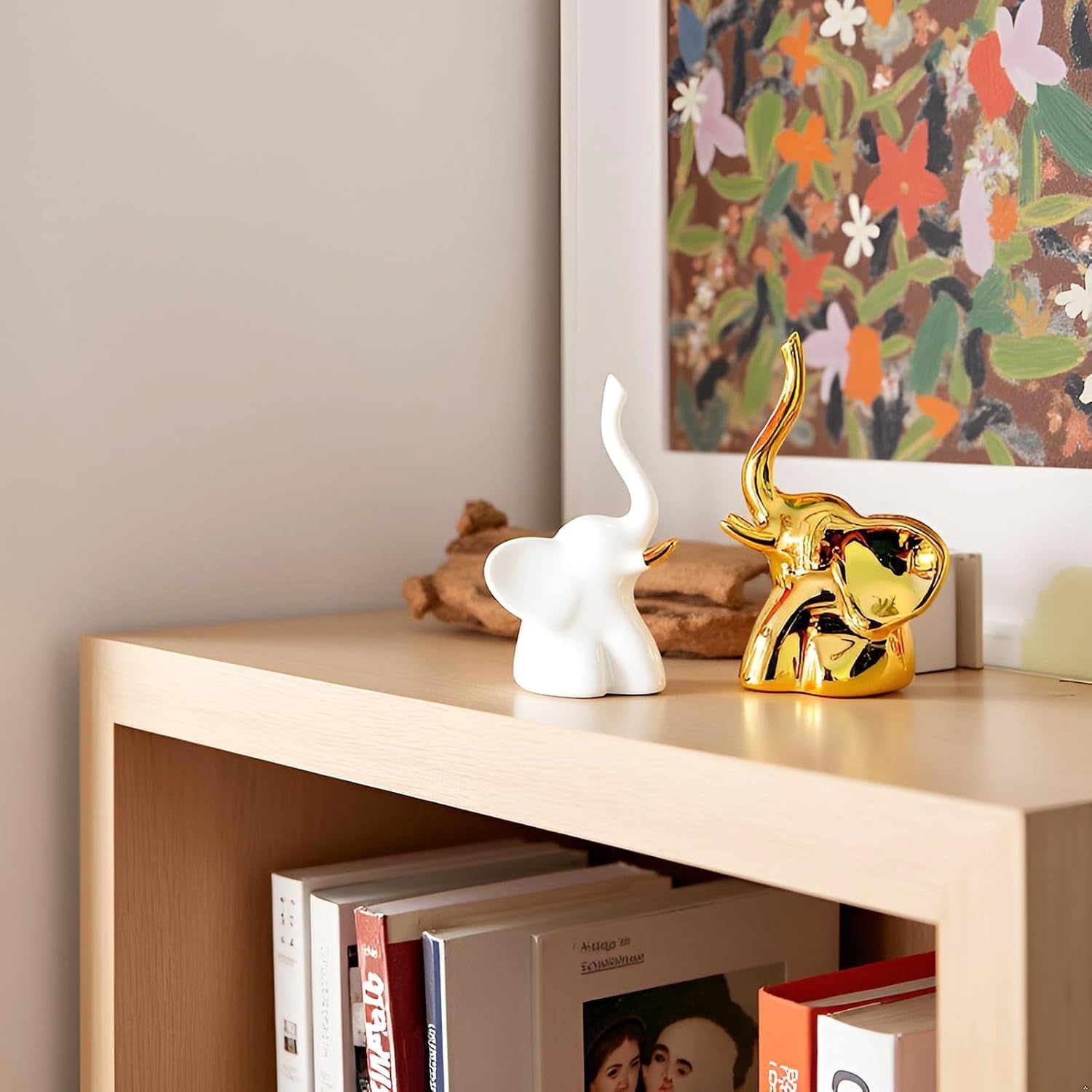 home-decor-elephant-statues-1-pair-small-decorative-accents-for-shelves-livingroom-and-bedroom-gold-and-white