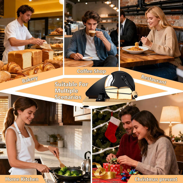 Upgraded Manual Bread Slicer for Homemade Bread with 20 Bags and Acrylic Cover, Adjustable Thickness Bread Cutter, Sourdough Slicer Serrated Blade with Scale Line and Suction Cup for Baguettes8