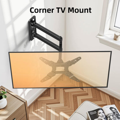32+ 40 Inch Full Motion TV Wall Mount for 13-43" Tvs & Monitor, 360° Rotating Small TV Mount Bracket, Articulating Swivel Tilting Extension, Max VESA 200X200Mm, Single Studs, 55 Lbs9