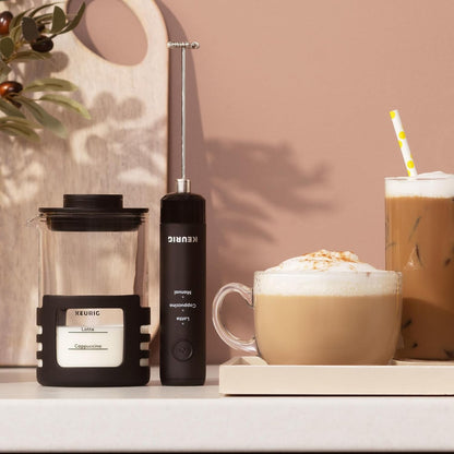 Simplecafe Frother, Rechargeable Handheld Milk Frother for Lattes, Cappuccinos & Iced Coffee, USB Cord Included, Microwave-Safe Frothing Cup, Hot & Cold Foam Maker8