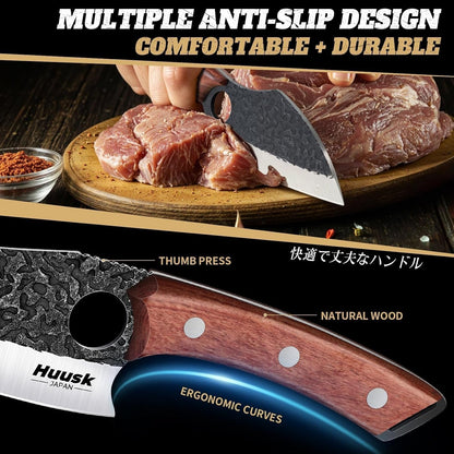 Butcher Knife Set of 3 - Japanese Knife Set for Meat Cutting5