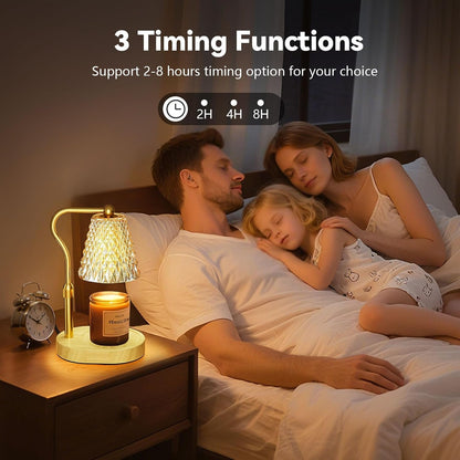 Candle Warmer Lamp with Timer Dimmer, Birthday Gifts for Women Mom, Height Adjustable Wax Melt Warmer for Jar Candles with 2 Bulbs, House Warming Gifts New Home Decor4