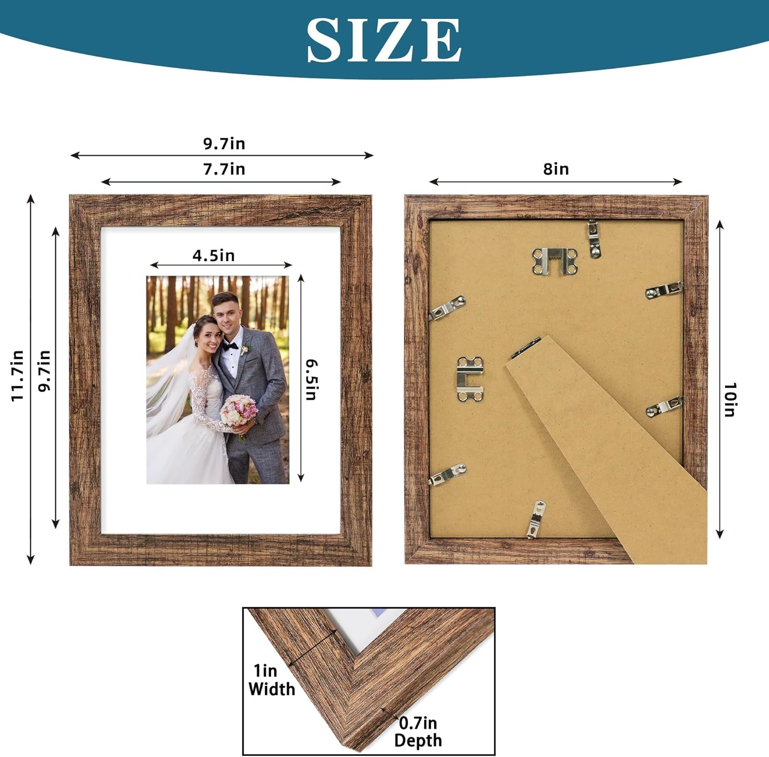 8x10-picture-frame-set-of-4-made-of-real-glass-and-rustic-brown-wooden-frame-8-by-10-photo-for-wall-or-tabletop-display-picture-5x7-with-mat-or-8x10-without-mat