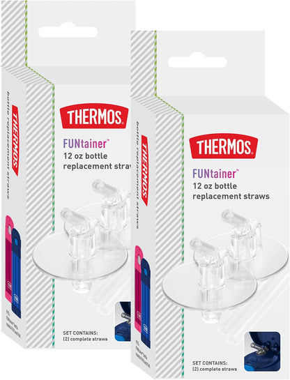 Funtainer 12 Ounce Insulated Kids Water Bottle Replacement Straws, 4 Straws1