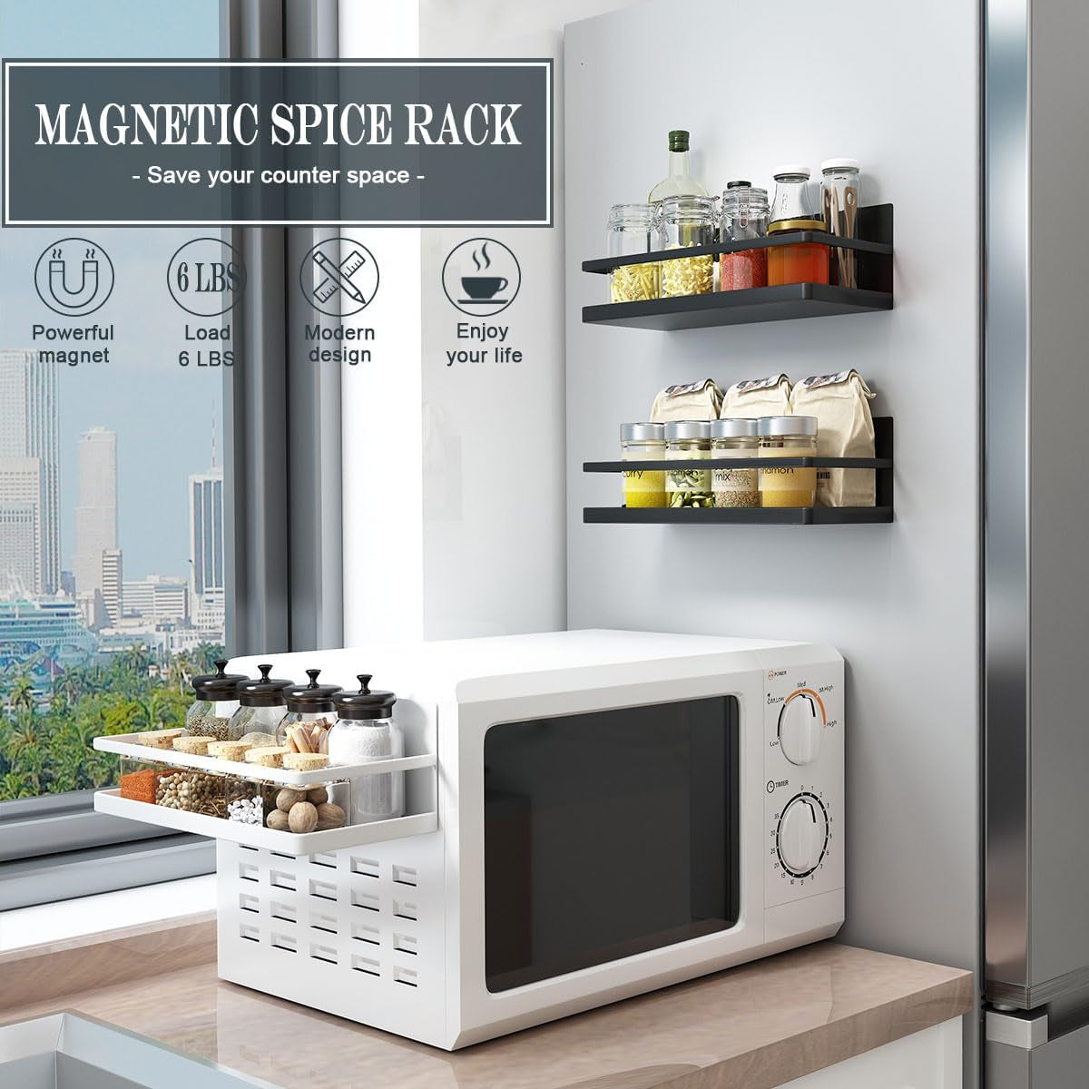 2-pack-magnetic-spice-rack-easy-to-install-on-the-side-of-refrigerator-space-saving-kitchen-organization-shelf-organizer-for-cabinet
