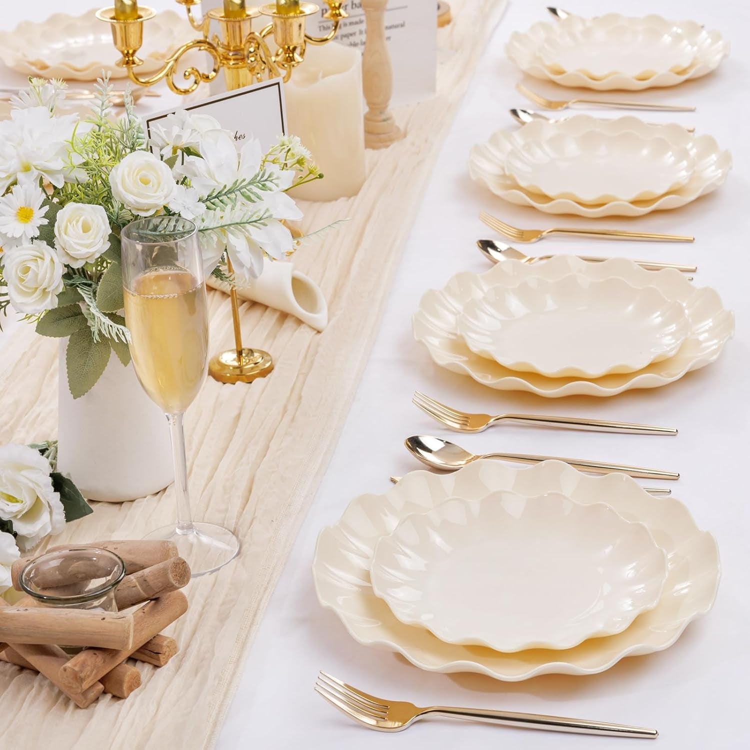 liyh-24-pcs-plastic-plates-reusable-unbreakable-dinner-plates-scalloped-plastic-plates-dishwasher-safe-ivory-plate-sets-perfect-for-parties-birthday-picnics-bpa-free12guests