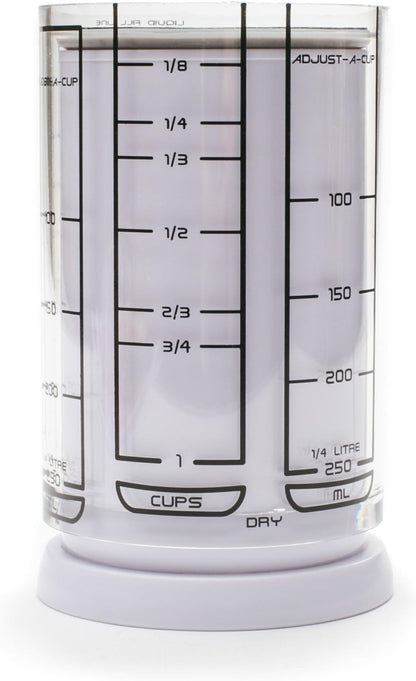 1 Cup Adjust-A-Cup, Plastic, White5