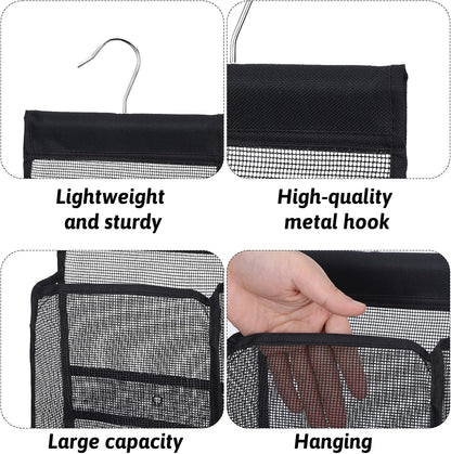 Shower Caddy Hanging, Mesh Shower Caddy, PVC Bathroom Storage Bag for College Dorm, Gym, Swimming, RV and Travel, Black3