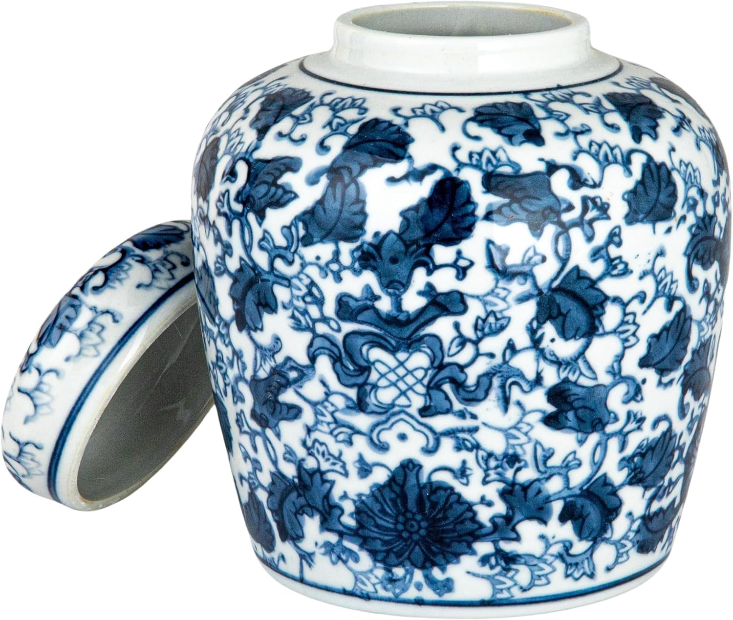 creative-co-op-blue-white-ceramic-ginger-jar-with-lid